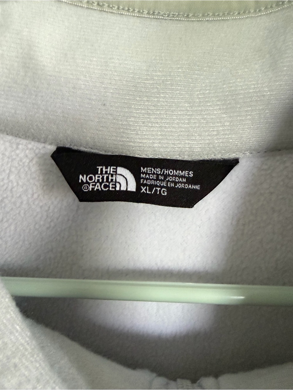 The North Face Men's Light Gray Half-Zip Fleece Zip-Up Jacket - Picture 2 of 4
